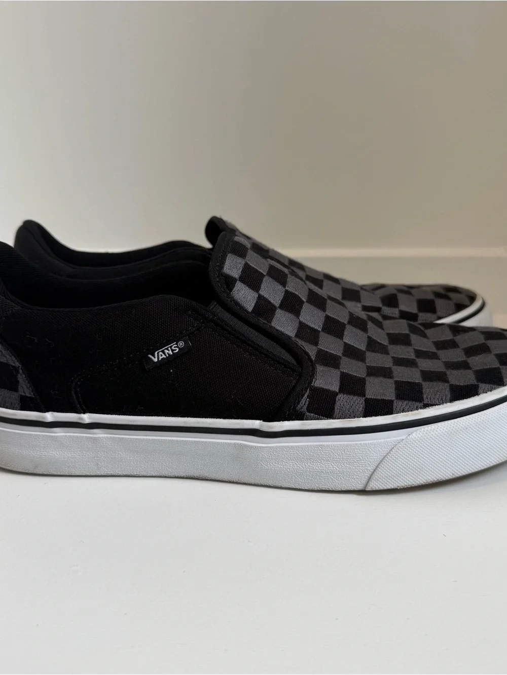 Vans Asher Classic Slip-On Checkerboard Skate Shoes Mens Size 9.5 - Picture 6 of 9